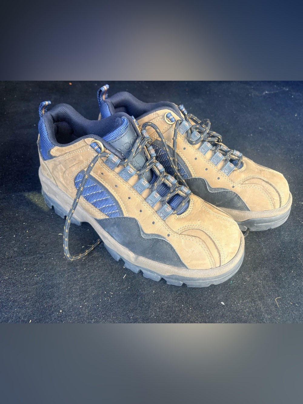 Men's Brown and Navy Trail Hiker Shoes
